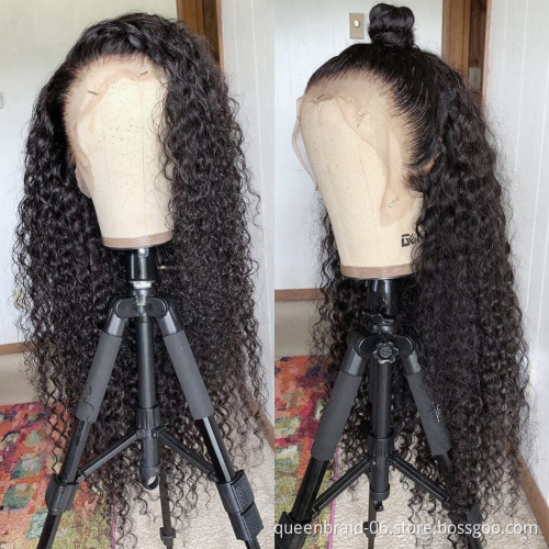 Brazilian 13x4 Loose Deep Wave Frontal Wig Full Lace Front Human Hair Wigs For Women Water Wave Brazilian Curly Human Hair Wig